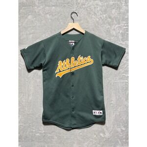 Vintage Majestic MLB Oakland Athletics Jersey Eric Chavez #3 Jersey‎ Youth Large